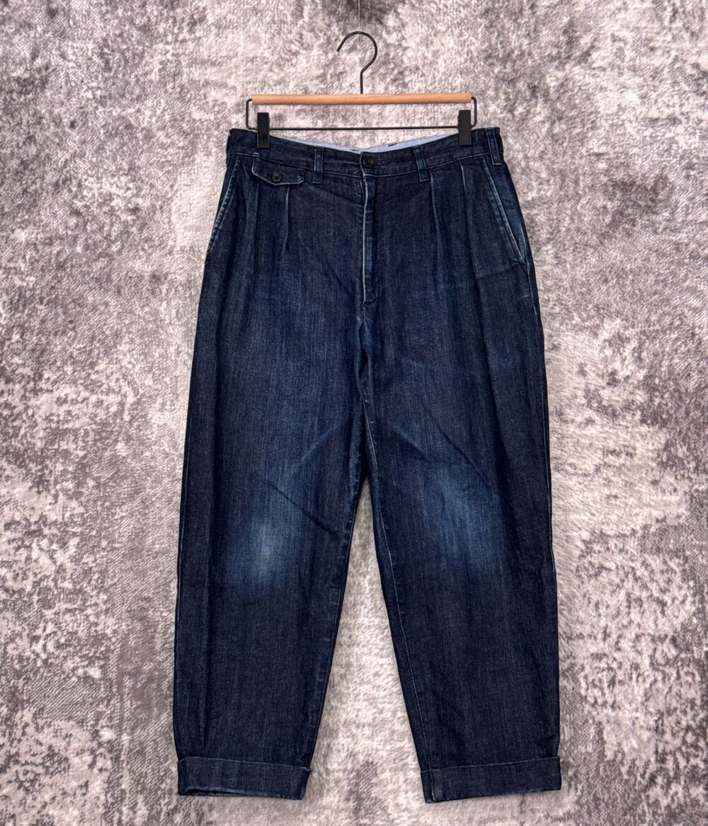 Beams Japan Denim Pleated Cropped Jean Trouser Pants Small Mens